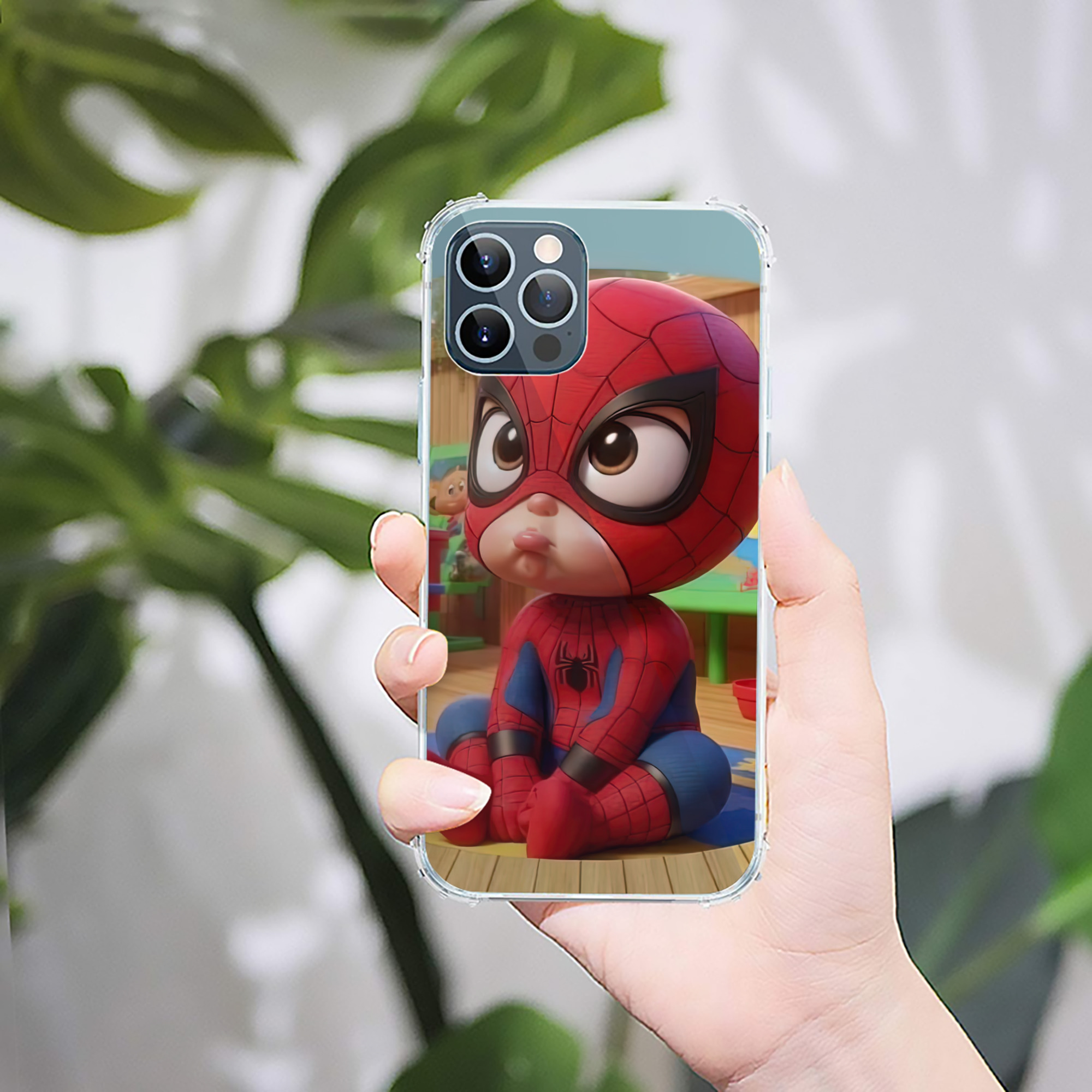 （画像用） Spider Man スパイダーマン 【iPhone 12シリーズ対応】透明スマホケース（クリアソフトケース）